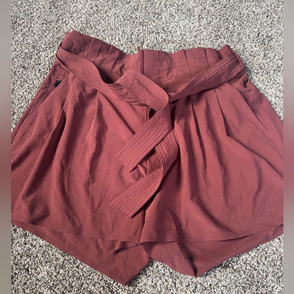 Athleta High Waist Rust Shorts